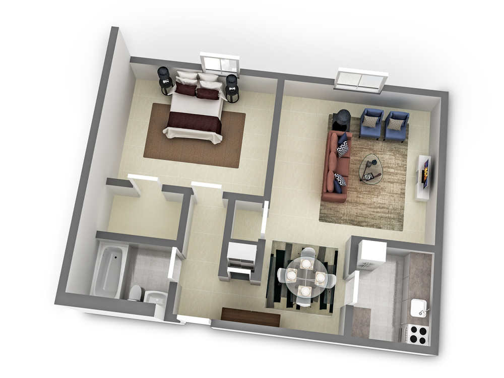 One Bedroom Floor Plan