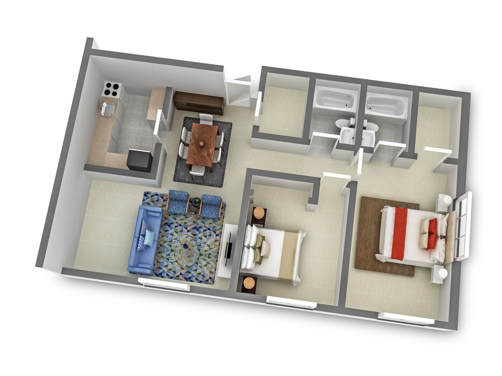 Two Bedroom Floor Plan